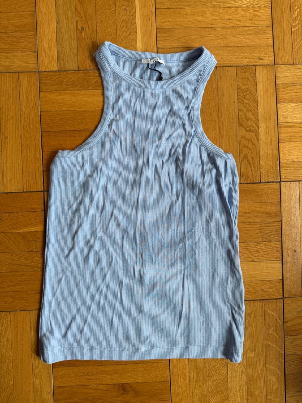 Reiss Light Blue Ribbed Tank
